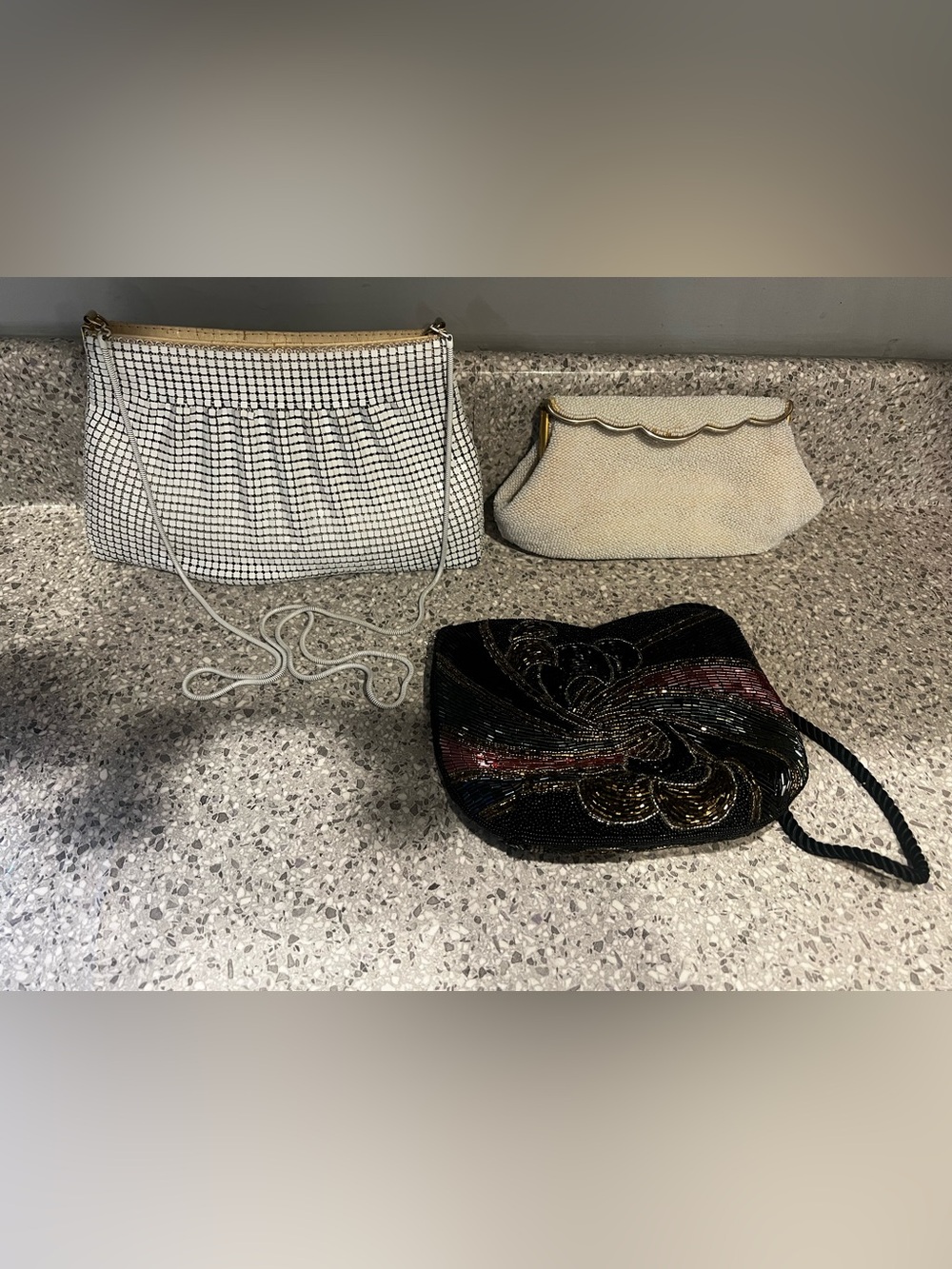 3 bags: Josef beaded bag and 2 other Elegant Beaded Evening bags (3 total)